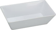 Yanco RM-610 9 3/4" Rectangular Deep Plate, Melamine, White Color (Pack of 24)