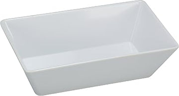 Yanco RM-610 9 3/4" Rectangular Deep Plate, Melamine, White Color (Pack of 24)
