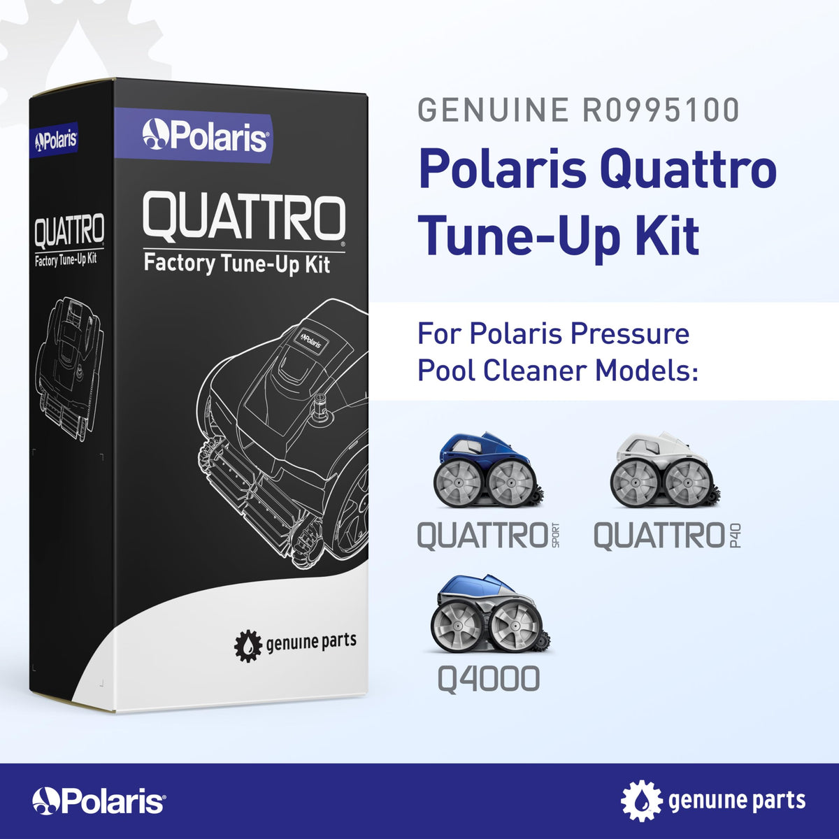 Genuine Parts Quattro Sport Tune Up Kit by Polaris – BLACK, Model R0995100