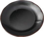 Yanco NA-112BK Nature Art Round Plate, 12"" X 1 1/4"" ROUND PLATE, Melamine, Black, Pack of 12