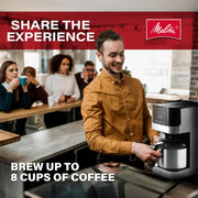Aroma Tocco Thermal 8-Cup Drip by Melitta – 8 Cups, Plastic, Black and Stainless Steel, Model COFFEE MAKER