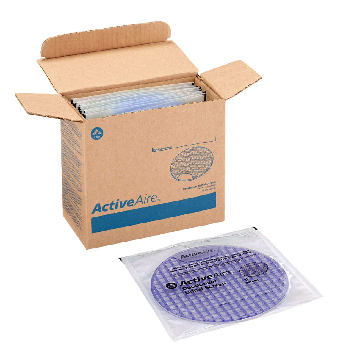 ActiveAire Deodorizer Urinal Screen by GP PRO (Georgia-Pacific) – Regular, Lavender, Pack of 12, Model 48272