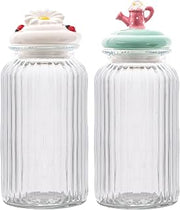 10 Strawberry Street Daisy & Watering Can Knob Canister (set of 2)