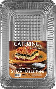Handi-Foil 10010-6 Catering Essentials Full Size Deep Steam Table Pans (Pack of 10)