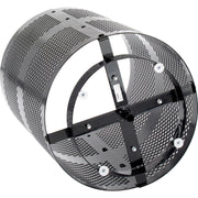 Outdoor Perforated Steel Trash Can by Global Industrial – 36.0 gallons, Steel, Black, Model 261925BKD