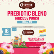Hibiscus Punch Prebiotic Blend Wellness Tea by Celestial Seasonings – 16 Count (Pack of 2), Pack of 2
