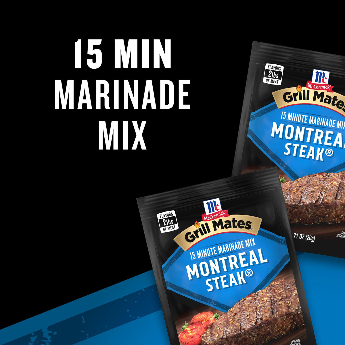 McCormick Montreal Steak Marinade Mix by Grill Mates – 0.71 Ounce (Pack of 1), Model 10052100760695