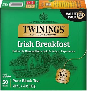 Twinings Black Tea Bags, Irish Breakfast, 50 Count
