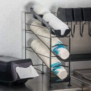 San Jamar 4 Tiers / Open Frame / Black Food Dispensers