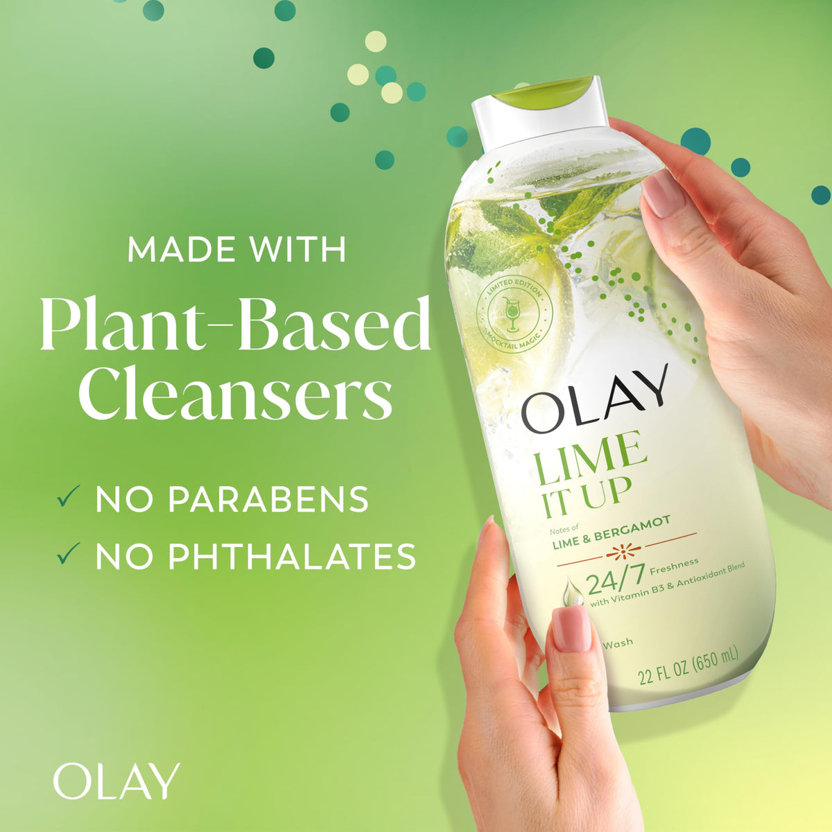 Olay Lime It Up with Lime & Bergamot / 22 Fl Oz (Pack of 1) / White Body Washes