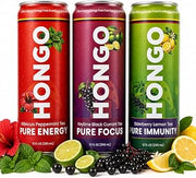 Hongo Premium Mushroom Herbal Tea, Focus/Immunity/Energy, Caffeine Free | 24 Can Case - Caffeine Free - No Added Sugars