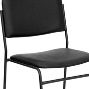 5 Pack HERCULES Series 500 lb. Capacity High Density Black Vinyl Stacking Chair with Sled Base by Flash Furniture – Set of 5, Foam, Metal, Vinyl, Model 5-XU-8700-BLK-B-VYL-30-GG