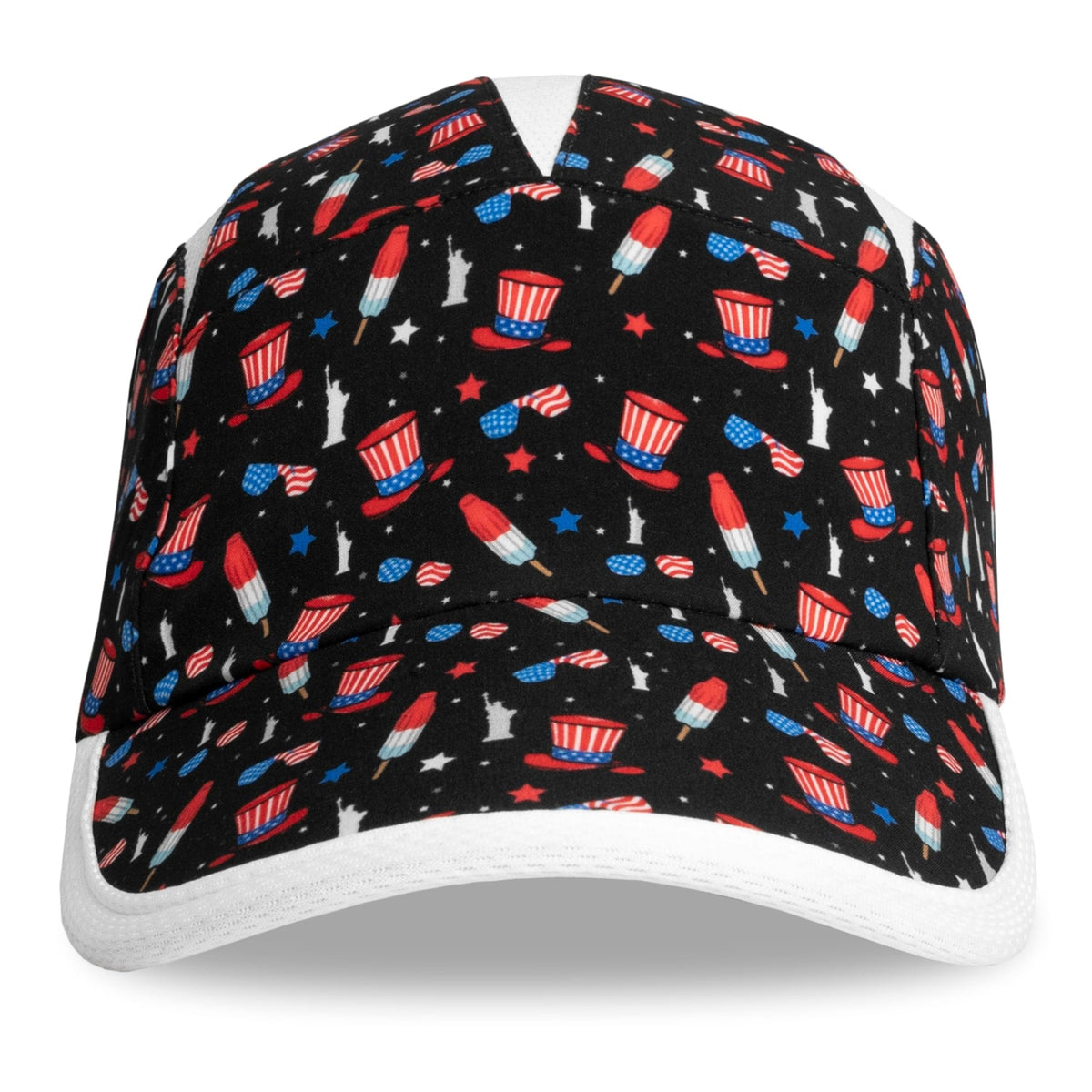 Patriotic USA Running Hat by Headsweats – Polyester, Black/Usa