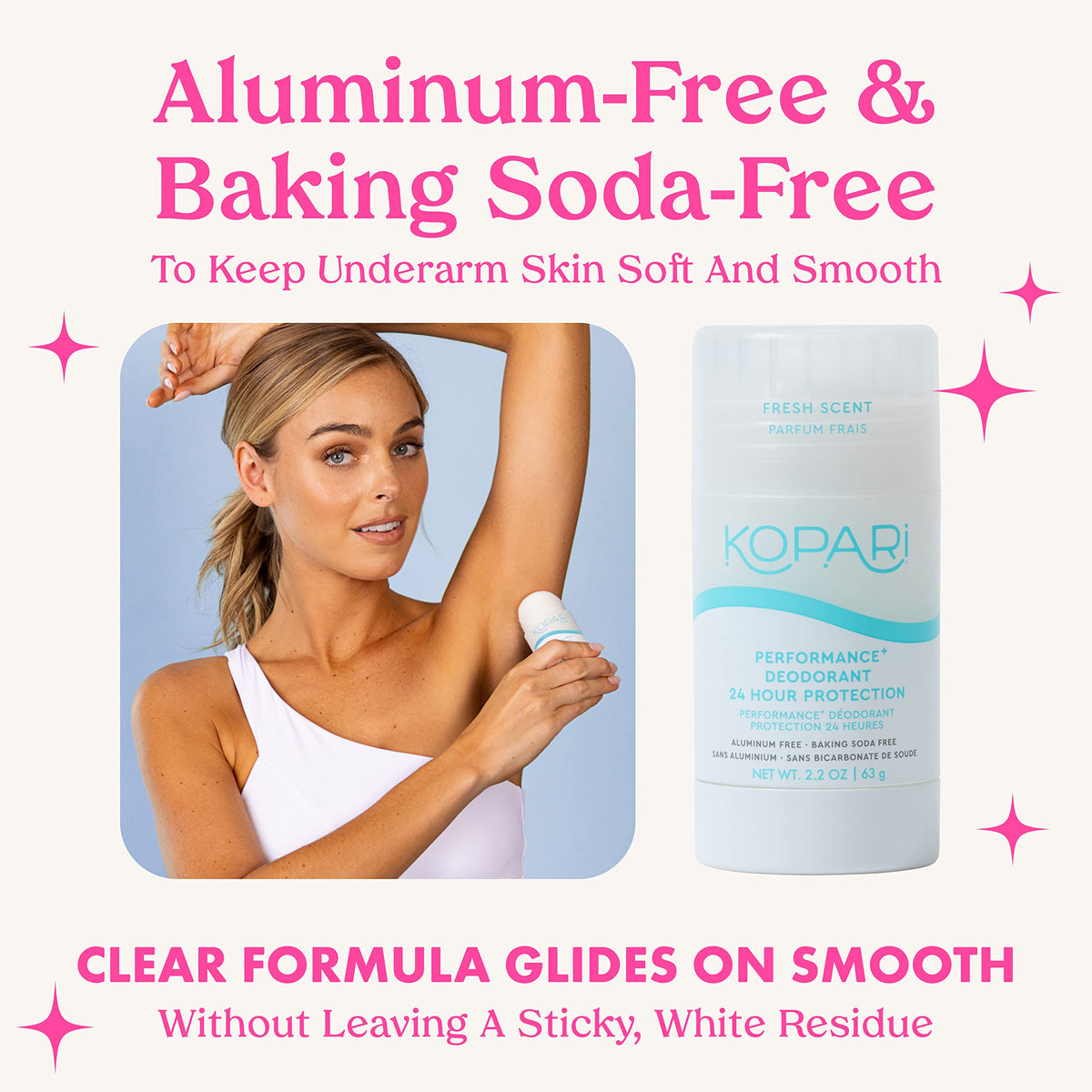 Performance Plus Aluminum-Free Deodorant by Kopari – 2.2 Ounce (Pack of 1)