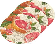 Grapefruit Splash Art Pattern Dish Scrub Sponges Kitchen Non Scratch Reusable Compressed Cellulose Sponge Hanging for Household Cleaning Washing Dishes Pots and Pans 3 Pack