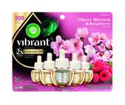 Scented Oil Vibrant Refill Cherry Blossom & Raspberry 5 ct. by Air Wick – 3.38 Fl Oz (Pack of 1), Pink, Model 6233801065