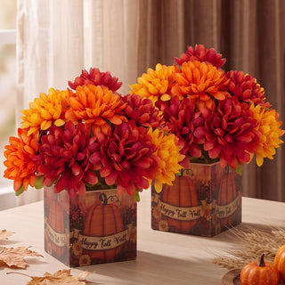 Suncalla Artificial Fall Bouquet, 9.8 Inch Tall, Set of 2