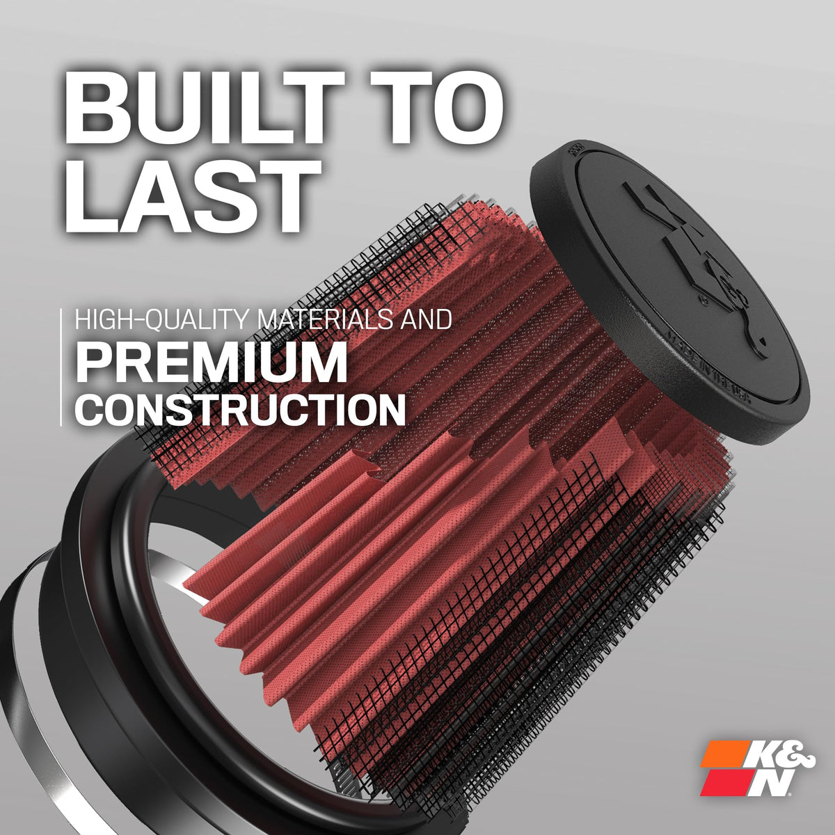 High-Flow Original Lifetime Universal Clamp-On Air Filter: High Performance by K&N – Rubber, Model RU-3600