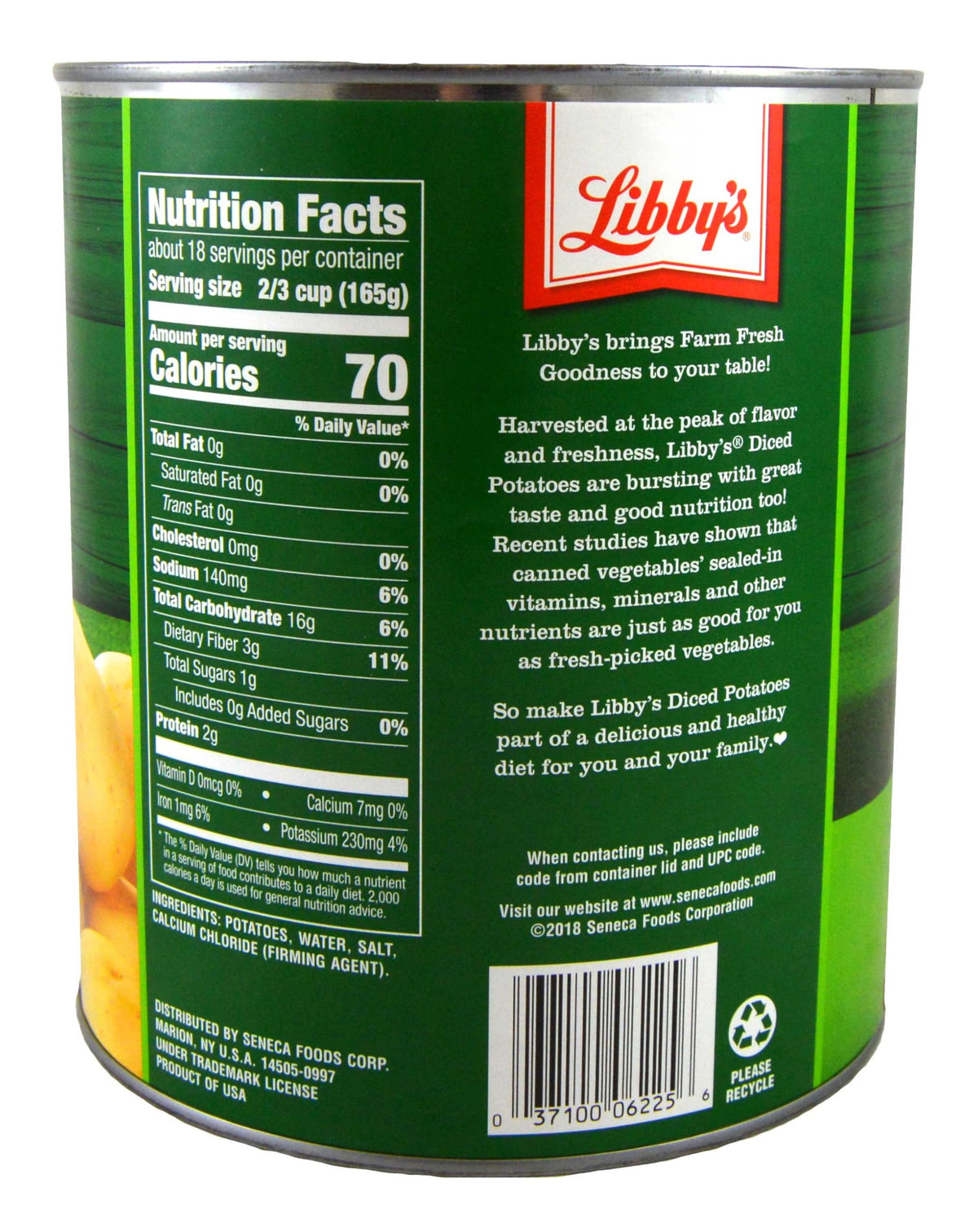 Libbys Diced Potatoes - no. 10 can by Seneca Foods Corporation – Pack of 6