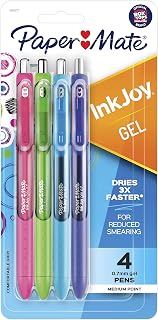 Paper Mate 1956277 InkJoy Gel Pens, Medium Point, Assorted Colors, 4 Count