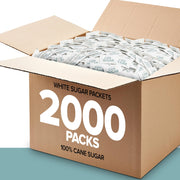 Bulk White Sugar Packets 2000 Count Individual Portion Packs for Hot Drinks Great for Restaurants Offices Schools and Home Use by Stock Your Home – 2000 Count, Model SYH-4446