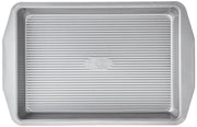 American Bakeware Classics Lasagna & Cake Pan Bundle by USA Pan – 9 x 13-Inch Rectangular and 8-Inch Square, Alloy Steel, Silver, Pack of 2