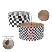 THE LICKER STORE Checker Black/White / 12" / Modern;Mid-Century;Classic;Transitional;Traditional;Cottage;Casual Scratching Pads