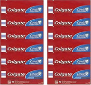 Colgate Cavity Protection Regular Mint Flavored Toothpaste - 0.15 oz per Sachet, Pack of 12