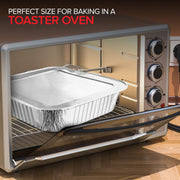 Stock Your Home 20 Pack / Silver / Pans W/Lids. Disposable Cookware