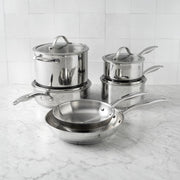 Aragon 10-pc Stainless Steel Cookware Set by HENCKELS – 10-pc, Stainless Steel, Pack of 10, Model 1030568