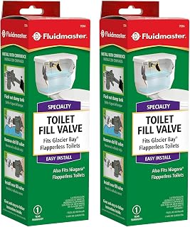 Fluidmaster IUYEHDUH 703AP4 Specialty Toilet Fill Valve for Glacier Bay and Niagara Conservation Flapperless Toilets 2 Pack