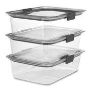 Food Storage Container by Rubbermaid – 9.6 cup, 3-Pack, 9.6 cups, Plastic, Clear, Model 2046927