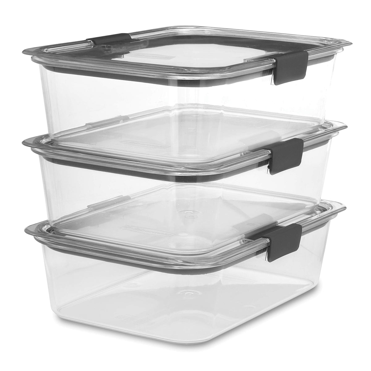 Food Storage Container by Rubbermaid – 9.6 cup, 3-Pack, 9.6 cups, Plastic, Clear, Model 2046927