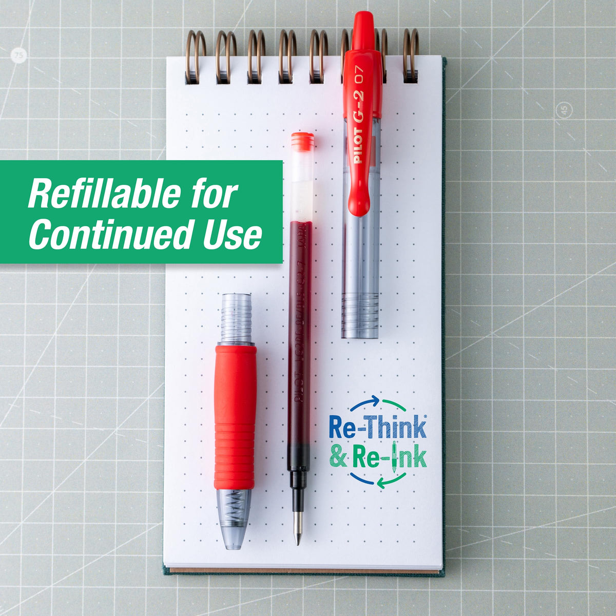 G2 Fine Point Red Gel Ink Pens by PILOT – 12 Count (Pack of 1), Plastic, Red Ink, Model 31022
