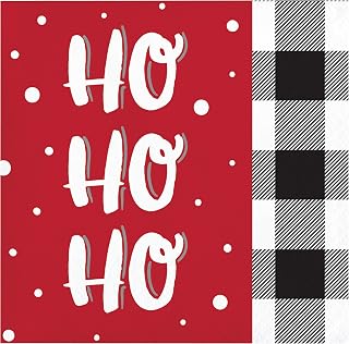 Creative Converting Santa Fun Beverage Napkins, 5", Multi-color