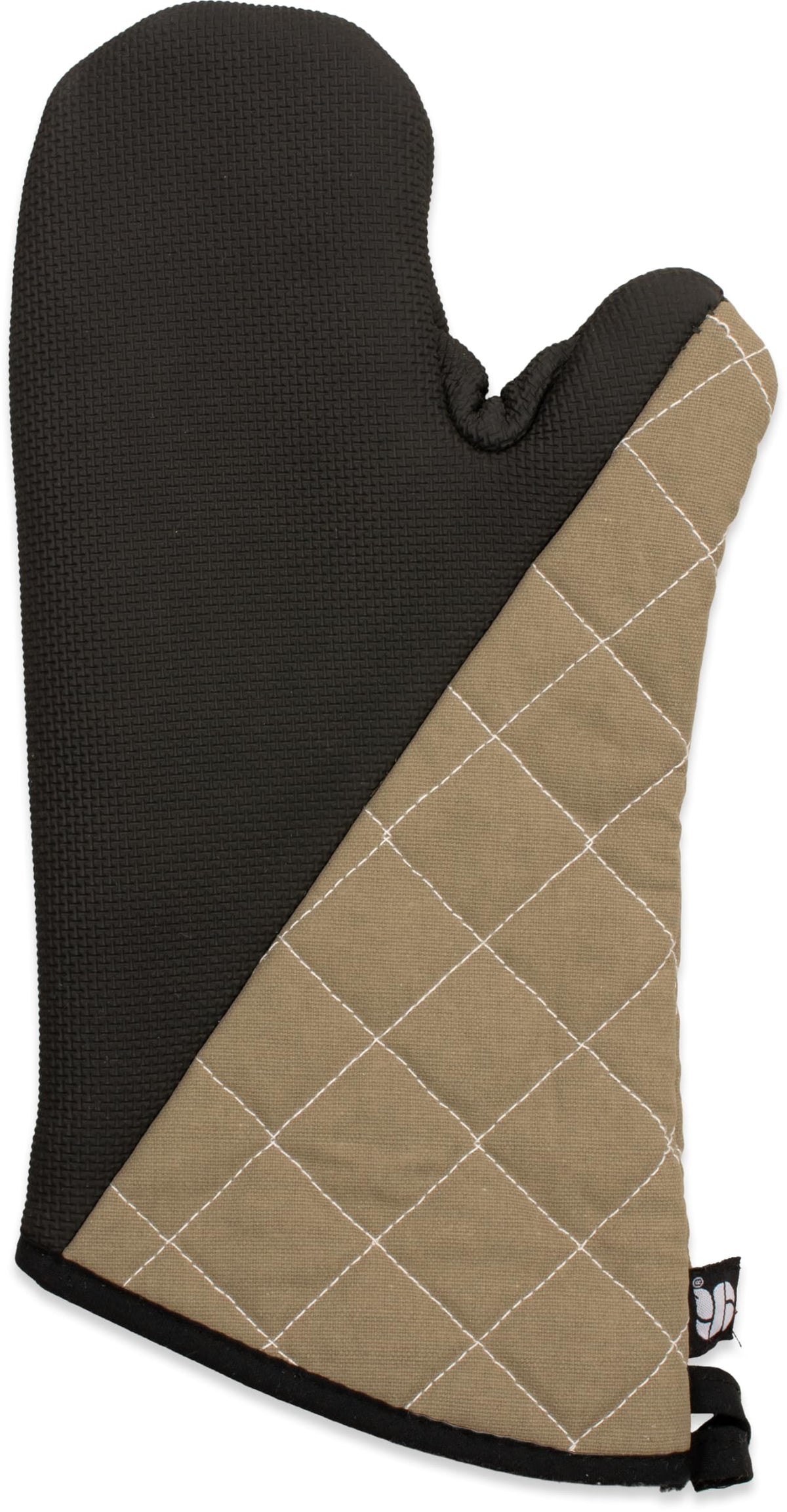 San Jamar Conventional Style / 15" Length / Tan Oven Mitts