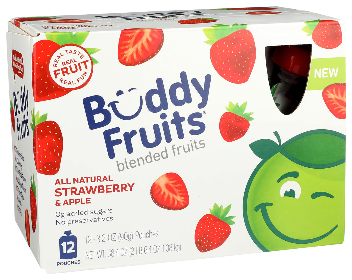 Buddy Fruits Strawberry / 3.2 Ounce (Pack of 12) / 1 Gummy Candy