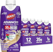 BOOST Advanced Nutritional Protein Shake, Very Vanilla, 12-11 FL OZ Cartons