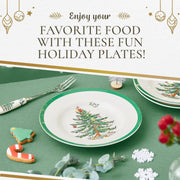 Spode Christmas Tree Salad Plates, Set of 4, 8 Inch