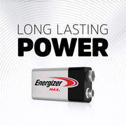 MAX 9V Batteries (4 Pack) by Energizer – 9V (Pack of 1), Other, Multicolor, Model 522BP4