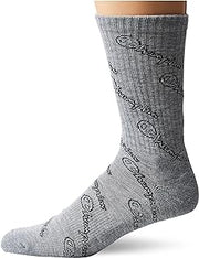 Champion mens 3-pack Hollow Script Crew Socks