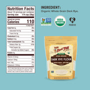 Bob's Red Mill OG Dark Rye Flour / 20 Ounce (Pack of 1) / No Color Flours & Meals