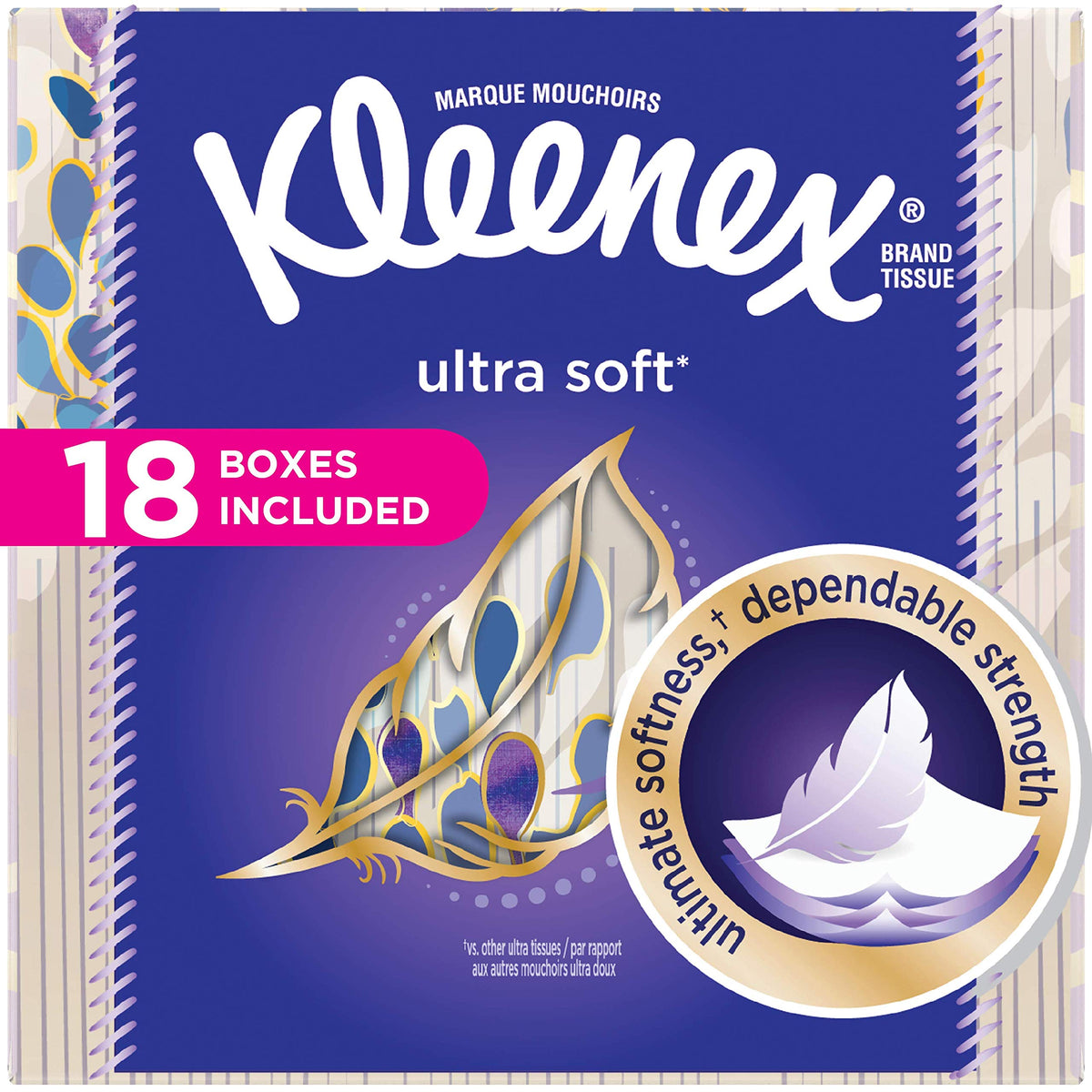 Kleenex White / 75 Count (Pack of 18) / 1 Box Tissues