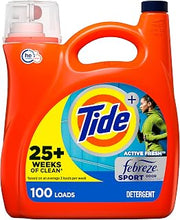 Tide Plus Febreze Sport Odor Defense He Turbo Clean Laundry Detergent Liquid Soap, 154 Fl Oz, 100 Loads