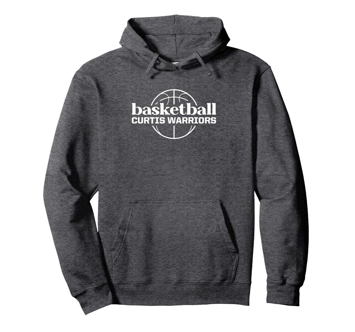 Curtis Warriors Pullover Hoodie by Curtis Warriors Official High School Gear – Polyester, Grey, Model 00TC9Q7F02D