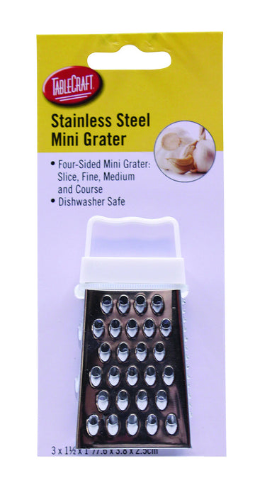 Small, Silver Mini Grater by Tablecraft – Small, Plastic, Silver, Model SG100