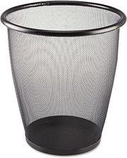 Safco 9717BL Onyx Round Mesh Wastebasket Steel Mesh 5gal Black