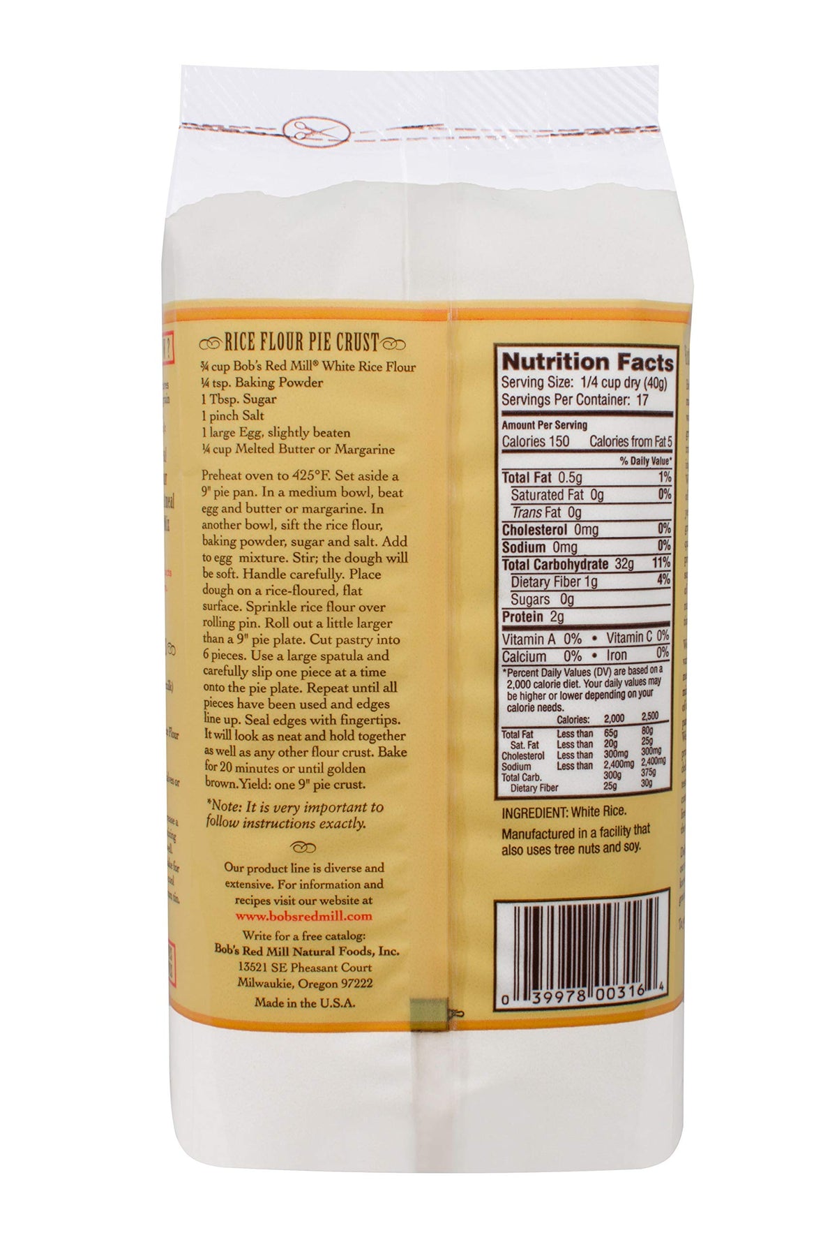 Bob's Red Mill 24 Ounce (Pack of 4) / Red / 4 Rice Flour