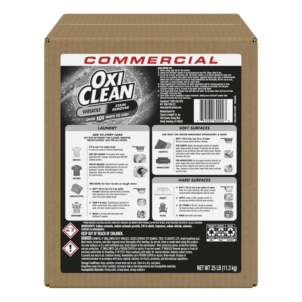 Versatile Stain Remover Professional by OxiClean – 400 Ounce (Pack of 1), Regular, Model 20511480