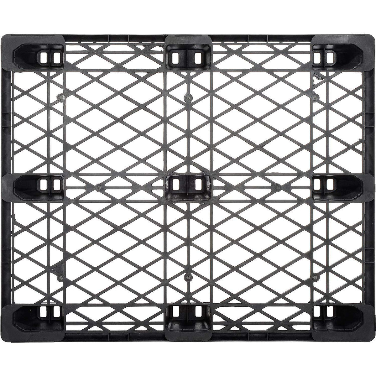 48x40 Plastic Nestable Shipping Pallet 2200 Lb. Capacity by Cabka – Black, Model CPP100ACM